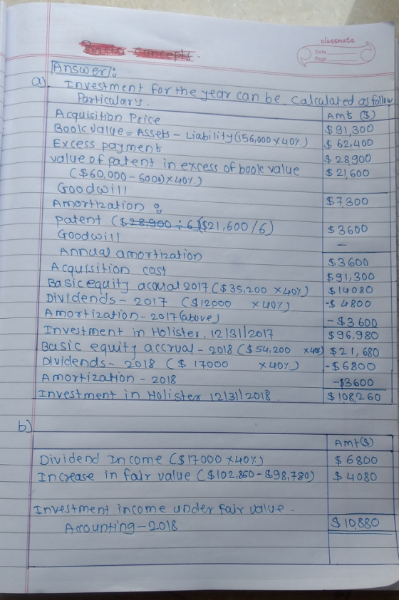 classmAte Date hvessment For the seaz can be calhiel at ear can be Calalahed asoe Amt $ 91,300 Acquisition Pri Bool )alue:Ass