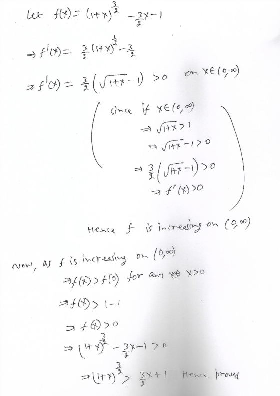 let $69)= (17 xj * -zx-1 >ft) = 3 (1+x) - 24 on XE (0,0) = f(x) = 3/2 l vity-1) >o I since it xt(0,0) - ۱+۶ >/ vity-170 SAX