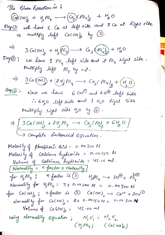 The iven Reacfon is Ca at laft side and 3 Ca at Rigt side 8Hep use haue malkleft CacoH 3 3 alo e kaue 1 PO, left side and 2 P