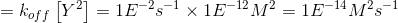 = koff [Y2 = 15-25-1 x 1E-12M = 1E-14 Ms-1