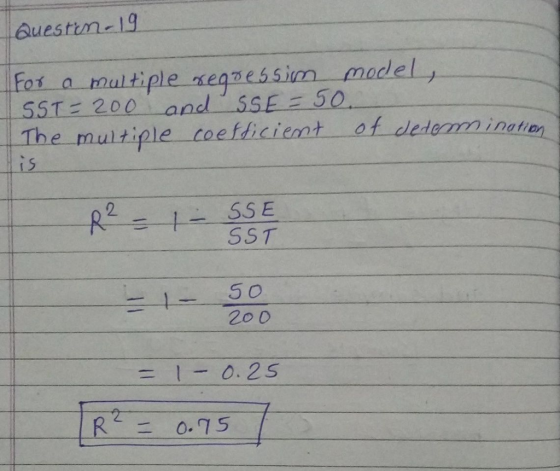 Auestim-19 21 a multiple xeanessim mode The multiple coeticient of delemm inate 1.5 ST= 200 and SSE = 50 2 5S E SST 20 D = 1-