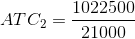 ATC_{2} = \frac{1022500}{21000}