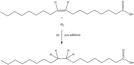 H
н
OH
+
Н2
Pt
syn addition
Н
ОН
T
T
T