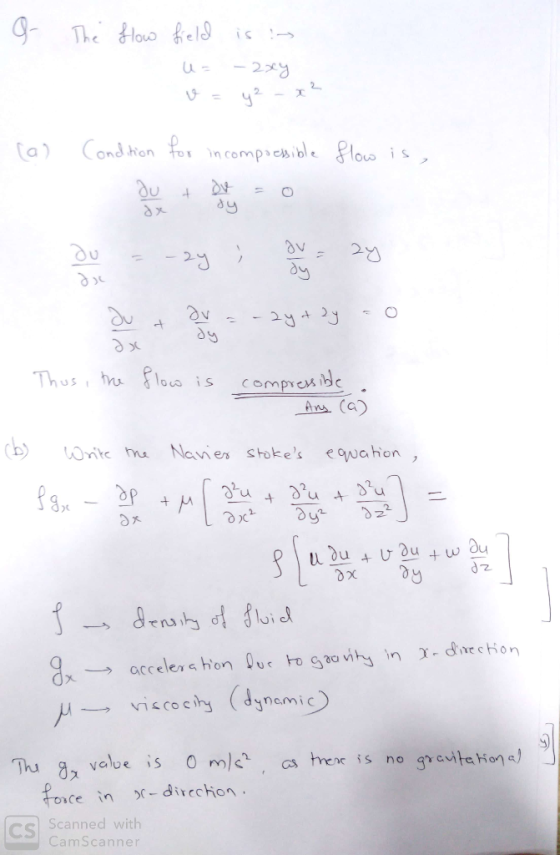 The floo felS is :- eld is !→ a Cond kon for ncompibe Du 2 Ov.av )メ by Ans (a) )vitc Ne shokeseahon valve is 0 m enc is no r