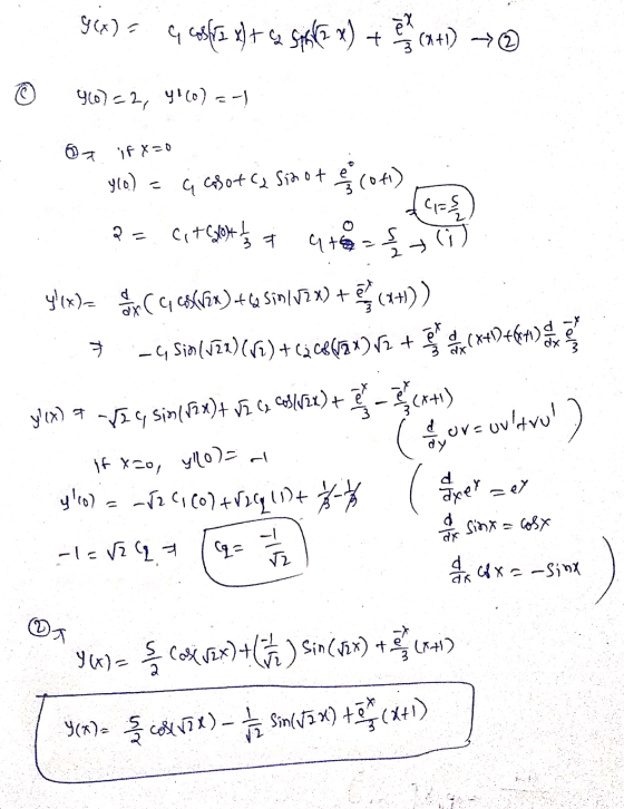 g(x) = a cofas x) = c2 Stock x) + (941) 7° 960)=2, 40(0) = -1 oa if x=0 y(0) G cosota Sinot e Comi) CES 2 CitGolt Į 37 a tha