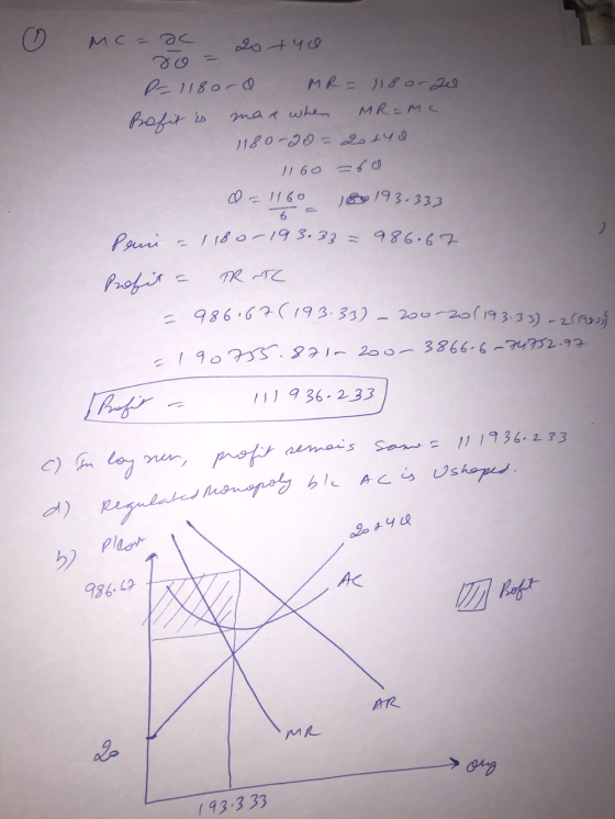 Pe1180-0 MR= 1180Js Profit is MREMK mar wh 18090=2o4 JB193.333 Pauri 80-19 3. 32 986.67 Profs 986 67(193.33) -200-20( 193.33)