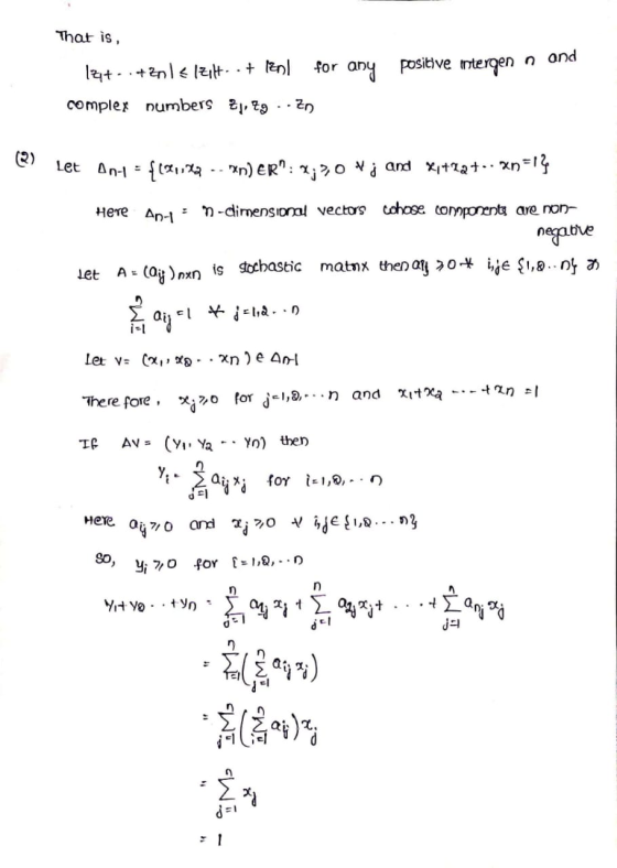That is, 12+..+20 |<lzitt.. + lenl for any complex numbers @j,79..Zn positive intergen n ond let An-= $190,22 -- XN) ER:%;*