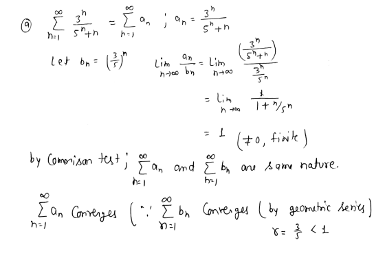 * h 1 ha) C135 n-o bn nyo lim h yoo . Let on = (3) Lim an Lim (51th ) - bir mes et ne son 31 (0, finite) by Comonisan test, e