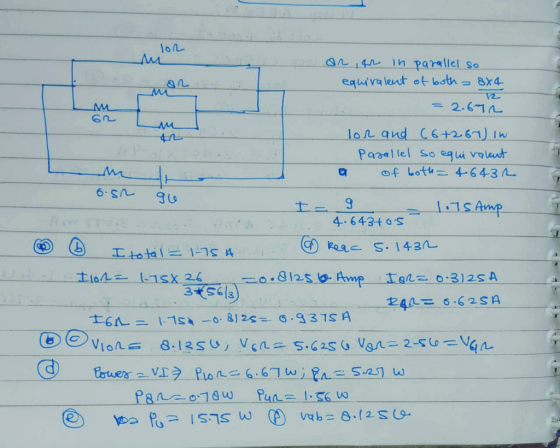 TOR V2 on, er in parallel so equivalent of both = 8x4 = 2.672 lor and (6+267) in Pasallel so equivalent of both = 4.6432 M 6.