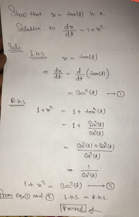 Solusion to dlx Bole lent) R.H.S び4)