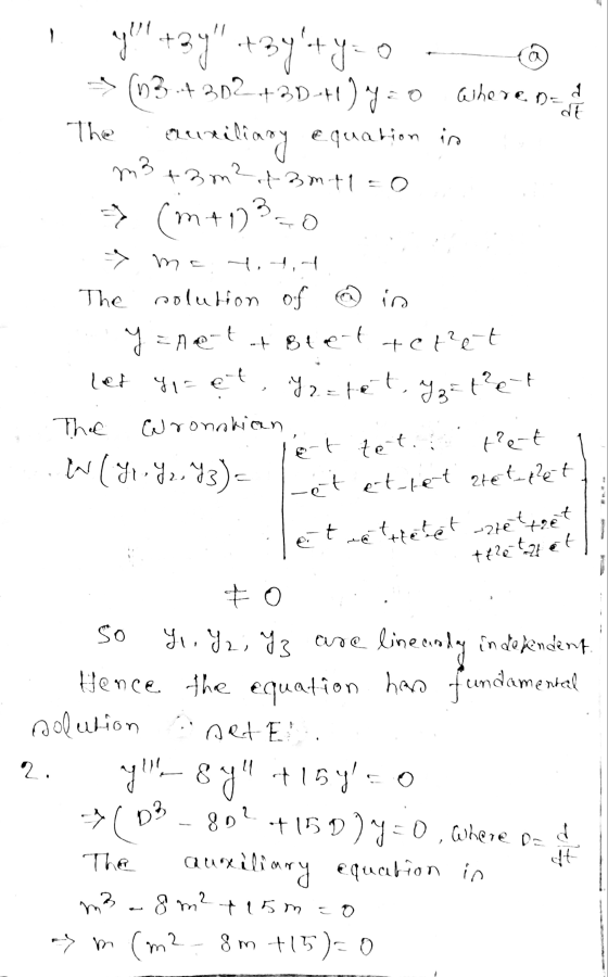 UI y Wheren 24 +37 :+2 3ylty (13..+302 +38-+)yed euriliary equation in m3 +3m² tomt 1 = 0 dt The (m+1)3 > ma 47,-- The solut