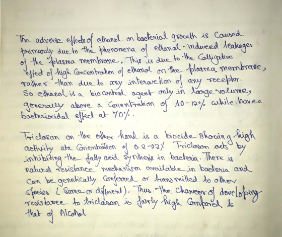 The adverse effects of thancel on bacterial grocuth is caused primarily due to the phenomena of ethanol - indweed leakages of