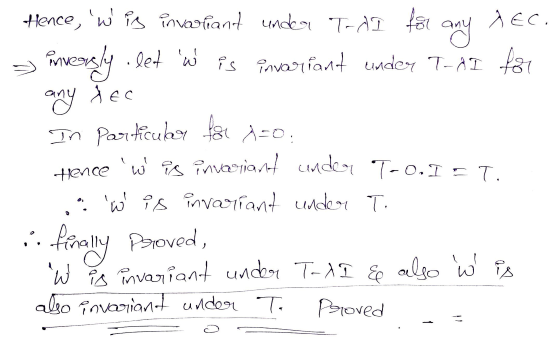 Hence, w is invaliant under T-AI for any AEC. inversly let w is invariant under T-AI for any dec In particular for d=0 renc