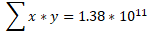 x *y = 1.38 * 1011