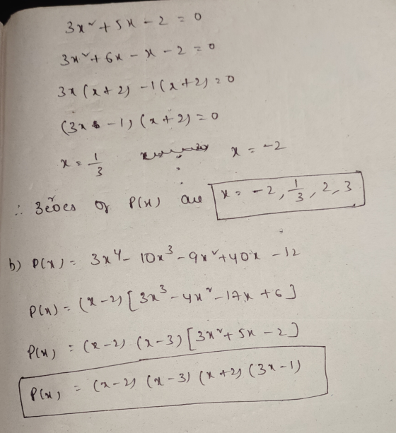 3x~tsu- 2 0 3 +60-x-2 20. 3x (x + 2) - 1 (at 220 (36-1) (a + 2) = 0 xa non x=2 Bebes of Plus aux -2, -3,2,3) b) Ple) 3x4 - 1