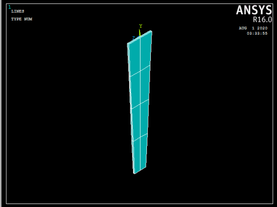 LINES ANSYS R16.0 TYPE NUM Y AUG 1 2020 03:33:55