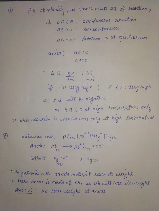 0 For spontaneity, we have to check AG of reaction, if AGLOr spontaneous reaction OG >! Men spontaneens DG=0: Reaction is at