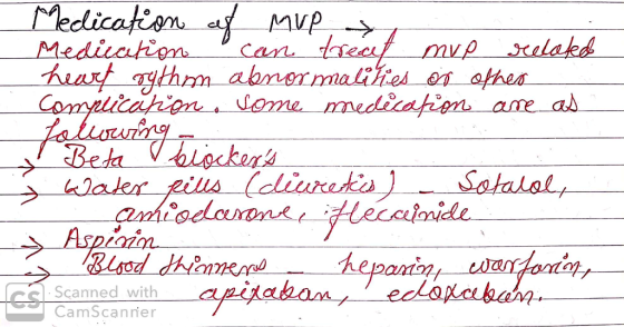 Medication at MUP Medication can treat mvp related heart rythom abnormalines or other complicazione, come medicafione ame as