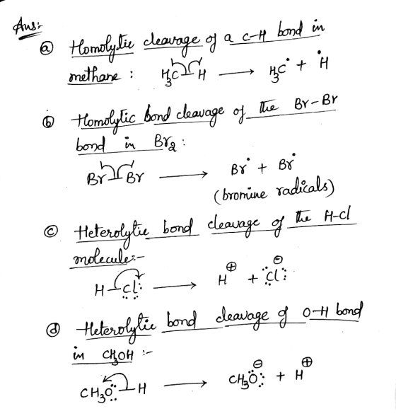Aus e Homly lie eleageg a et bod in grethane H bond cleavage of e Br-Br bond n B Brirey Bx (bromine Tadicals) hH-cl Heterodyt