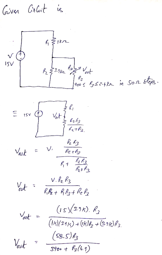 Given Cirbit is Ri. Eikr v ISV - 33.9k2 423.9k Pelz Vout 900 & PE2i4ka in Rz sor steps. - R & rsv ♡ Vot} 2263 fathz. R2 R3 Vo