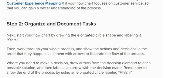 Customer Experience Mapping if your flow chart focuses on customer service, so that you can gain a better understanding of th