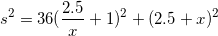 P = 36(2.5 +1 + (2.5 + r)