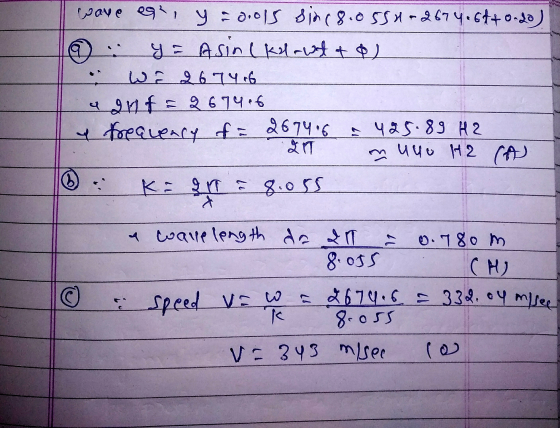 wave ege, y = 0.015 sin(8.0554 +267 4.64 +0.20) y = Asin(khout + o) We 2674 G a ant = 2674.6 & treaveary fa 267406 - 425.89 H
