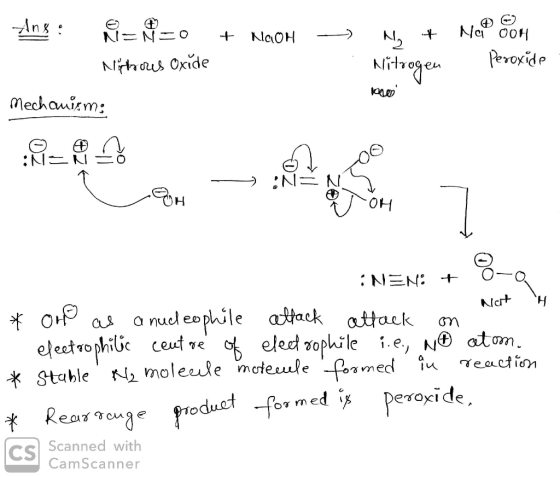Ang : ENEO Nistores Oxide Mechanism + NAOH - Ny + Ne® 004 . . Nitrogen peroxide ke - NEN iNEN: + * S Ord as not HI a nucleop