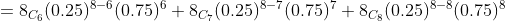 8G (0.25) _ (0.75) + 8G(0.25)8- (07sy + 8c (0.25 (0.75)