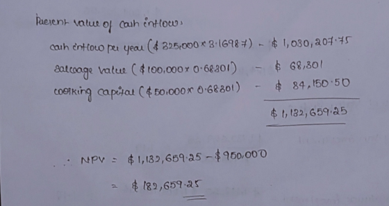Puejent value of couhintows caun en Hoco per year ($325,000* 3.1698+) - $ 1,030, 207.75 eal coage value $100,000 x 0-68301) -