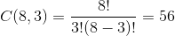 8 56 C(8,3) 3-3
