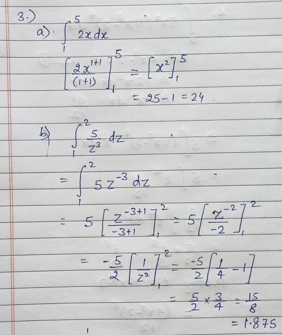 3.) a). 65 2ede 5 +) gx (+)) [73 + - 25-1 = 29 P. 5 3 Z dz 고 - 3 5Z dz 2 2 - 2 5 -3+) Z -3+) % 5 -2. 먼 -5 - 5 2 Z? 2 4 IS ¥ 3