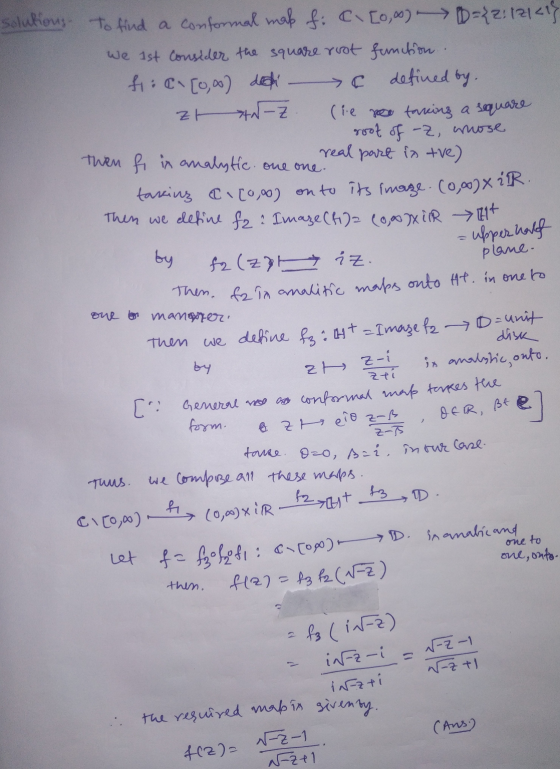 solutions to find a conformal maß fi C. [0,00) 22:121413 we ist consider the square root function. fiica [0,00) deli - define