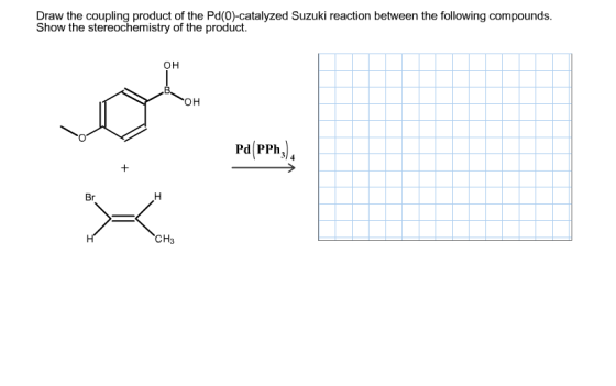 Draw the coupling product of the Pd(0)-catalyzed S