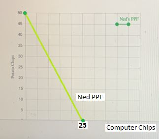50 Neds PPF 45 40 35 30 Potato Chipe 25 20 15 10 Ned PPF 25 Computer Chips
