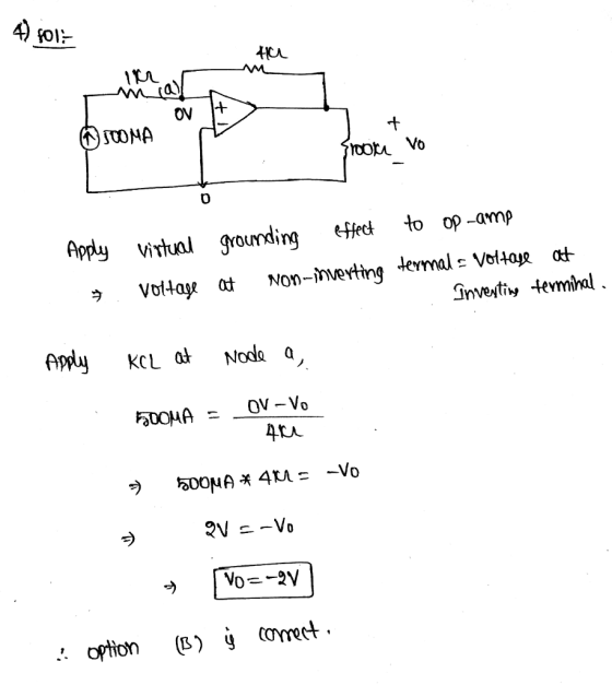 4) OV loply Vual grounding ed to opamp Voltay Non-inverting termal ettag investi, teminal
