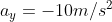 a_y = - 10 m/s^2