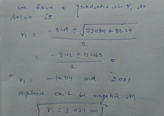 so we solve have a quadratiè in v it - 8.49 + 720801 +33.24 - 8.42 I 12.463 Tora – 10. u4 and 2021 diptance cant be negatie