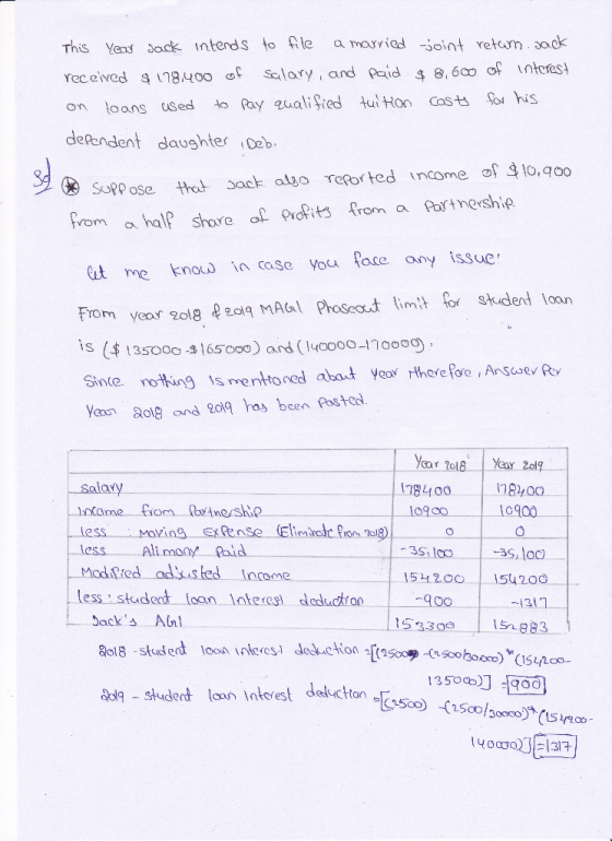 a married oint retam 3ack This Yeas dack intends to le received 8400 f Salary and Paid 8,6co of interes Ao Pay auali Sied tui
