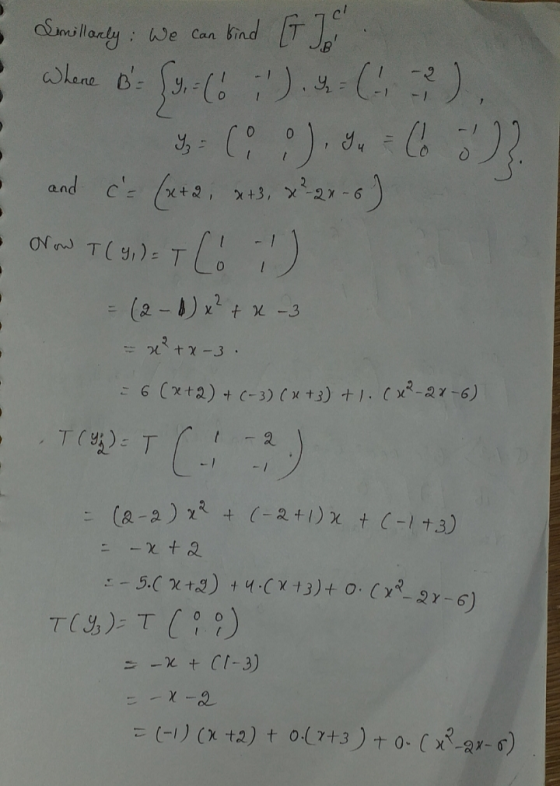 . where BE Smillanely : We can kind (TJ {3-4 :).4-(,). %:( ).6=665) and c = (x+2, x3, x ²27-6) C! :) = (2-1) x² + x-3 row T(