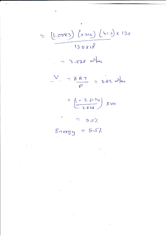 = (1.0583) Co-314) (22.5) x 1318 135x18 73.828 m2 mes V -ZRT = 3.62 mp los E -3.61741 z828) Iloco . = 55% Energy = 55).