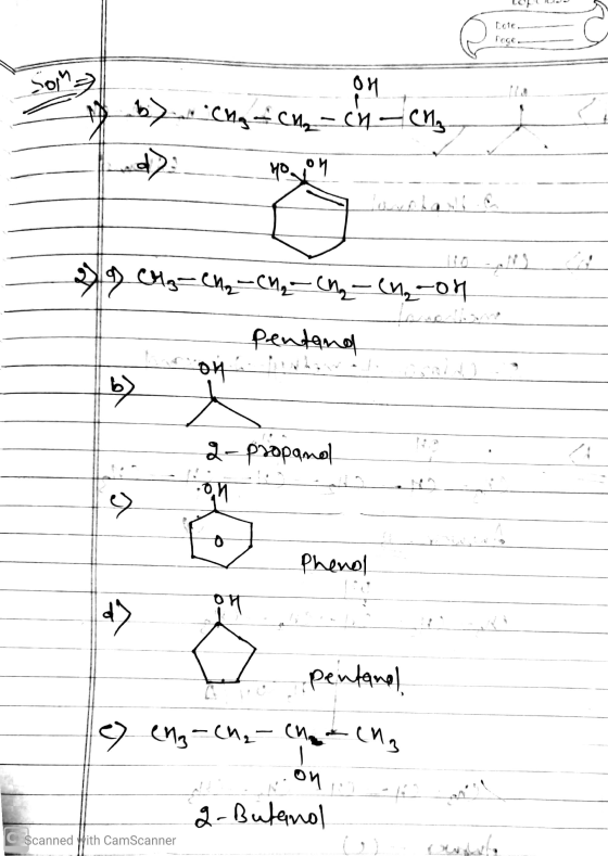 Core. Гcce Some - CM, cụ, - cách, ______ youyen X Cha-Cha-CM₂ - CM₂-en-on - pentand 16 l 2- propanol Phenol pentanal ey eng-c
