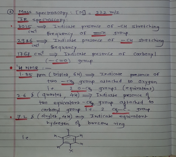 2 Mass 222 m/z. spectros.cepy IR SPECaScopy 3015 Indicate presemce पापगम्यत H>्- उ० sretching fre quemy 2986 Ihdicae presence
