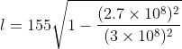 (2.7 x 108)2 1 = 15571 - 3 x 108)2