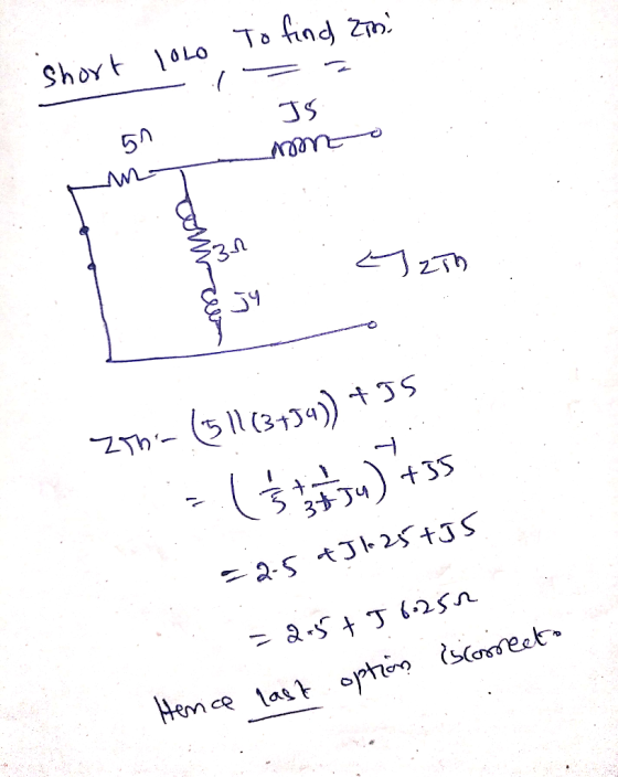 short lolo To find Zni / 5n JS non w 2-лло 3n ZTO jy Zih- (511 (3+34+55 Gews - 2.5 tJ1 25tJS = 2.5+ 56.252 Hence last option