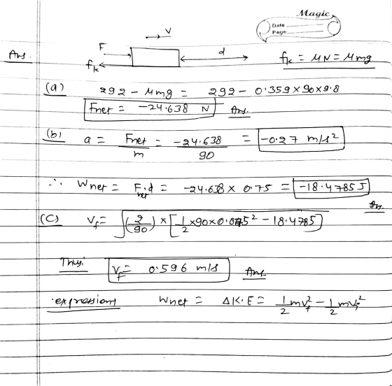 Magic Dato Aus. d fix= = M N = Ming fis (a) 292 292 - 01359 x 90 x 918 umg = -24.638 Iner = Ay. (6) a = Fret - co zitu t 8.0