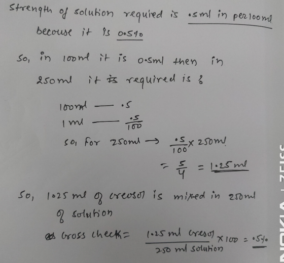 strength of solution requied is asml in perloome becouse it is oosto so, in loome it is oosml then in esome it is required is