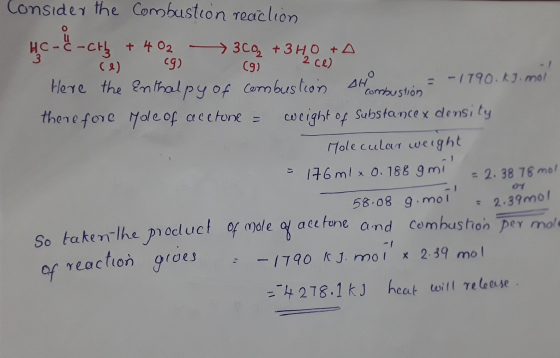 -) o Consider the combustión reaction 4c-8-ch, * 402) >30 +34,62 Here the enthalpy of combustion Hombustion = -1790.kl. mol t