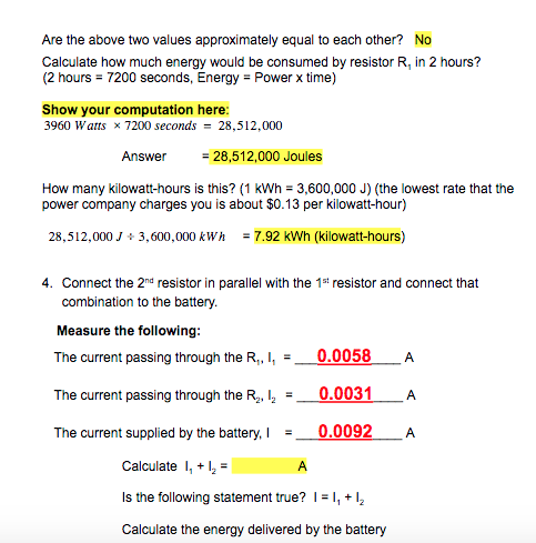 Are the above two values approximately equal to each other? No Calculate how much energy would be consumed by resistor R, in