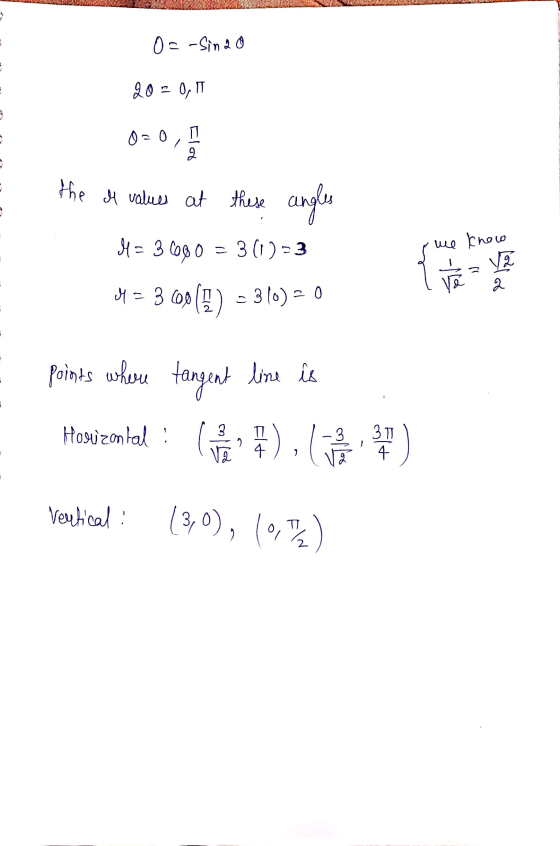 0=-Sinzo 2020, IT 0-0 log the de values at these angles we know 34= 3680 = 3()=3 vé 2 4 = 300() - 310) 20 points where tangen